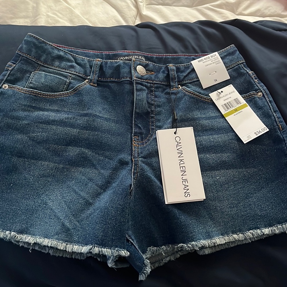 Girls Calvin Klein Jean shorts